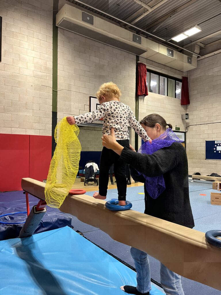 picture from the pre school gymnastics class at Horizon