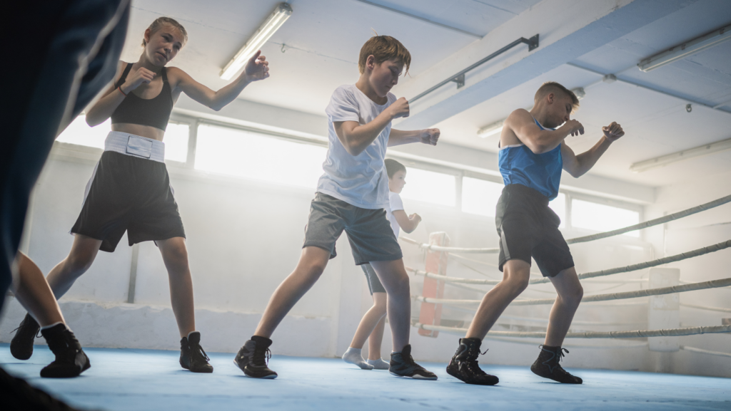 Non-contact boxing class at Horizon as part of THRIVE
