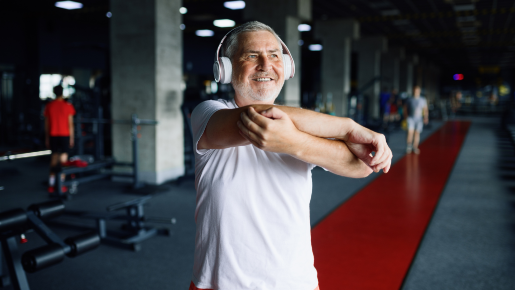 Men's circuit class at the Wellbeing Hub