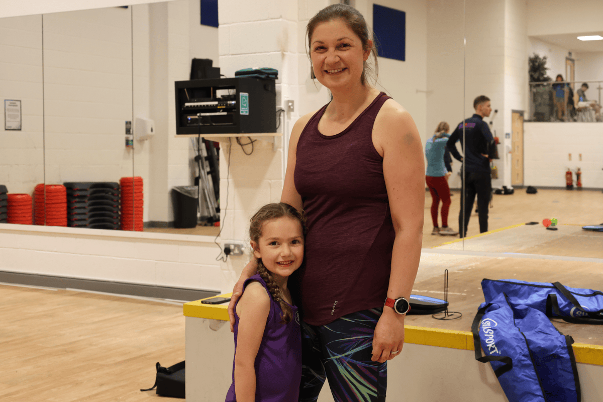 Mother and daughter at one of our Family Racquet Sports sessions as part of our THRIVE activities programme