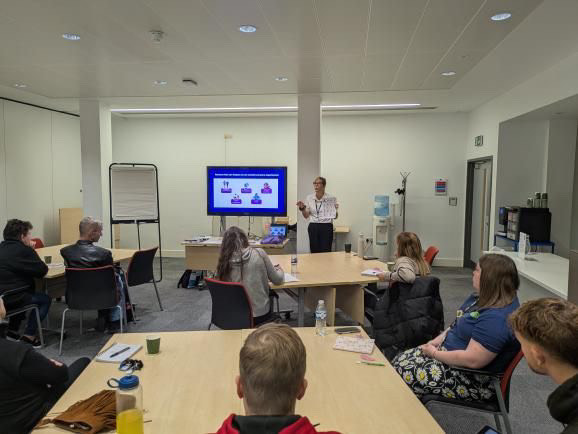 Training session on autism strategies.