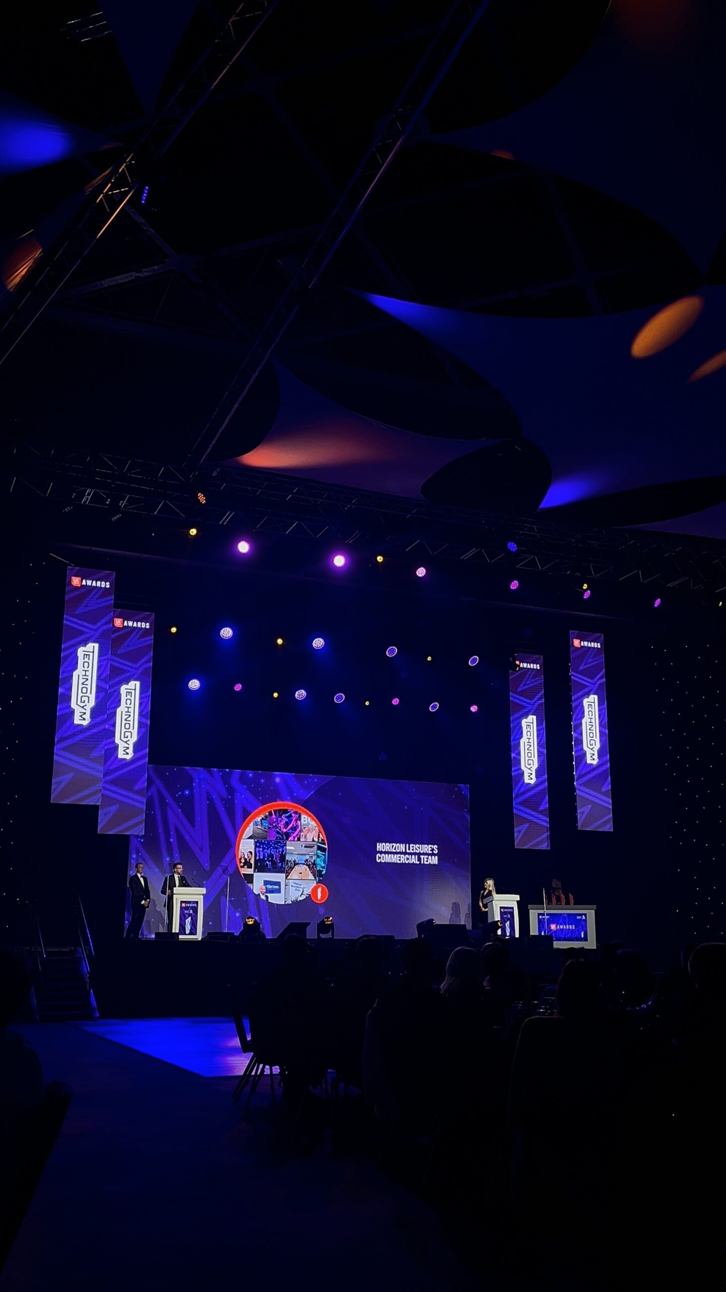 UK Active Awards ceremony with vibrant stage lighting