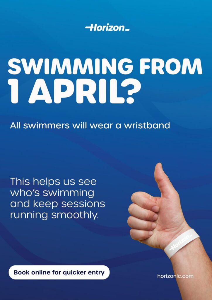 swimming wristband horizon