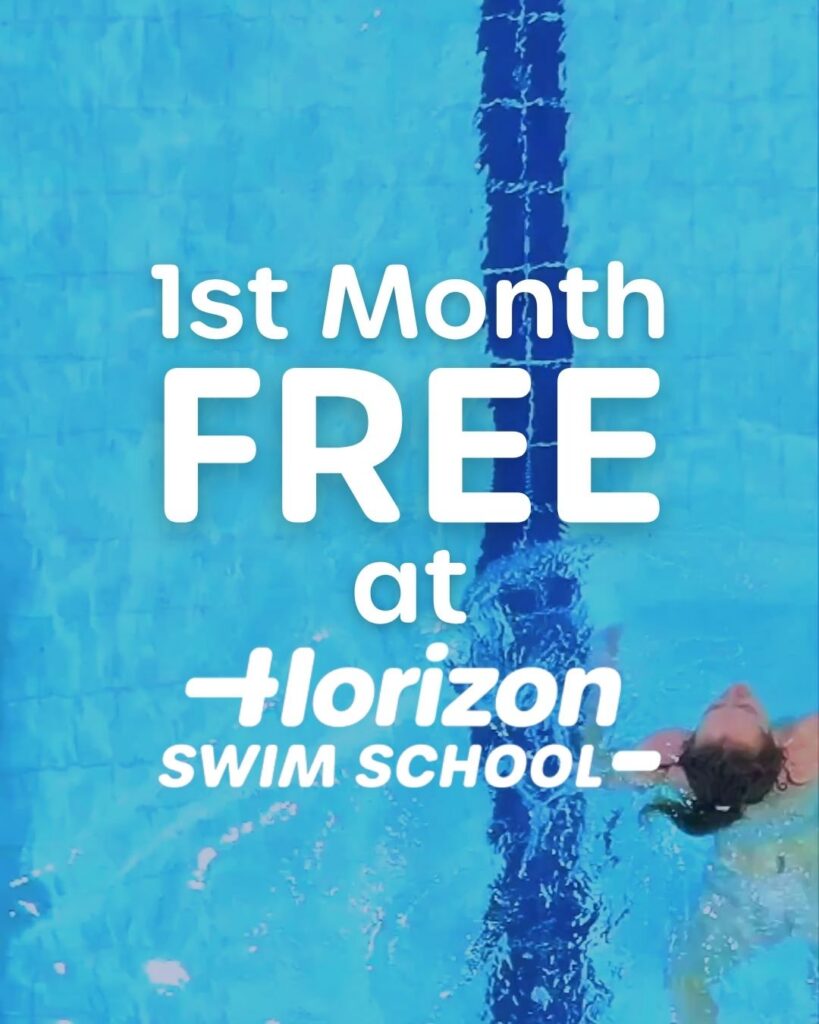 Promotion for free swim school month
