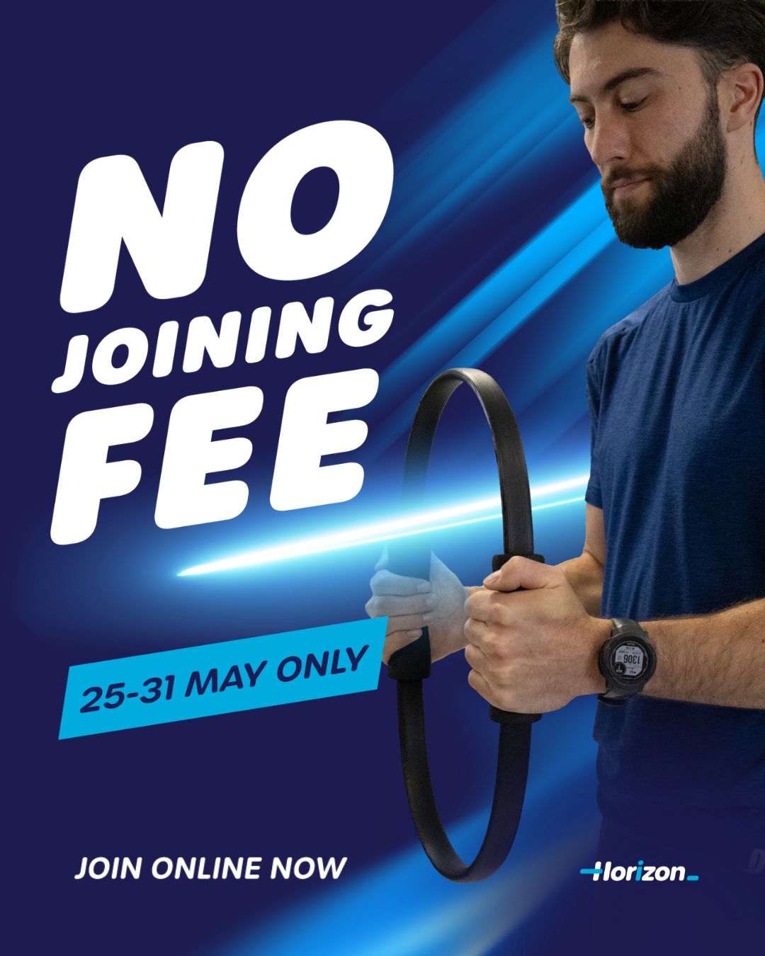 Promotional fitness offer with no joining fee gym membership